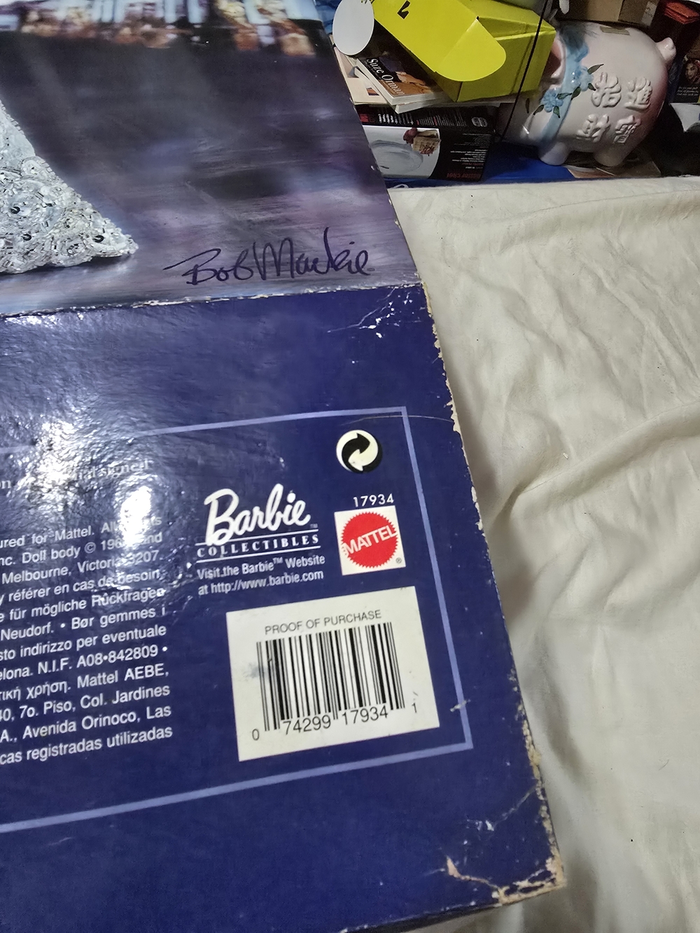 Mattel Barbie Collectibles Navy and White Box Back Panel - Picture 7 of 11